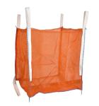 Orange Flat Bottom Polypropylene Big Bags , Full Open Top PP Woven Jumbo Bags
