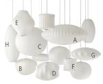 Indoor Lantern 40w White Fabric Hanging Pendant Lamps