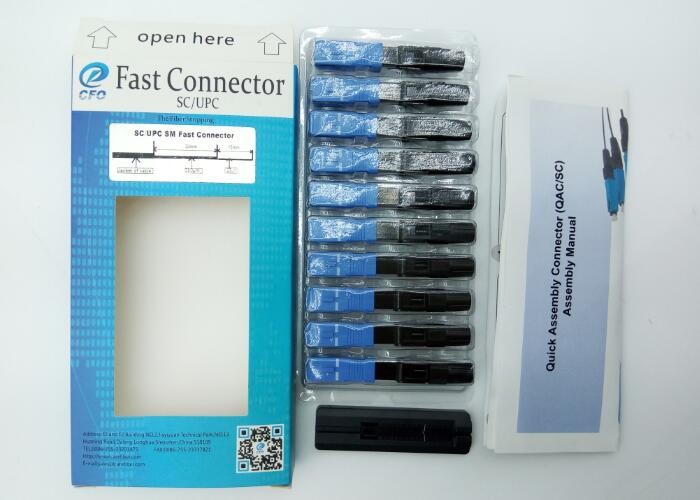 2 X 3 mm Cables Field Assembly Connector , SM / MM LC Fiber Optic Connector