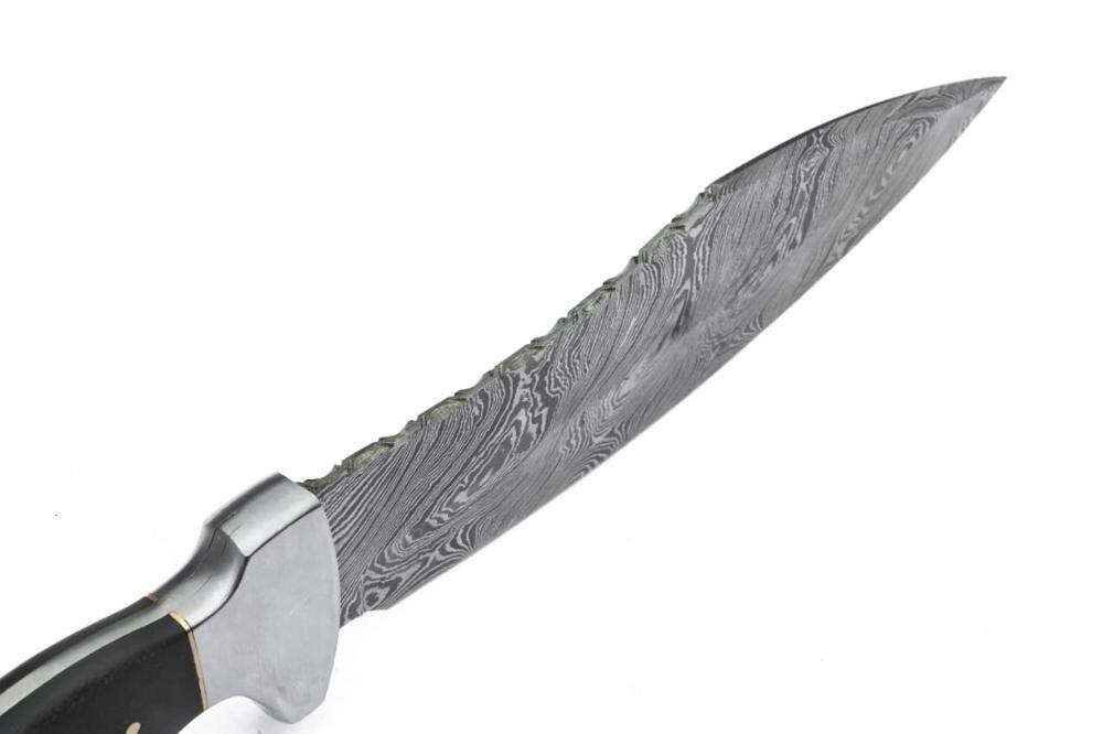 Damascus Micarta Custom Hunting Knife Handmade Stainless Steel Machete 14in