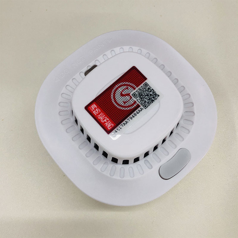 Household smoke alarm white.