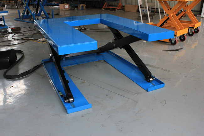 U Shaped Low Profile Lift Tables 2000kg 1 Ton 6600lbs Capacity