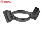 OBD2 OBDII 16-Pin J1962 Right Angle Male to Female Extension Flat Cable