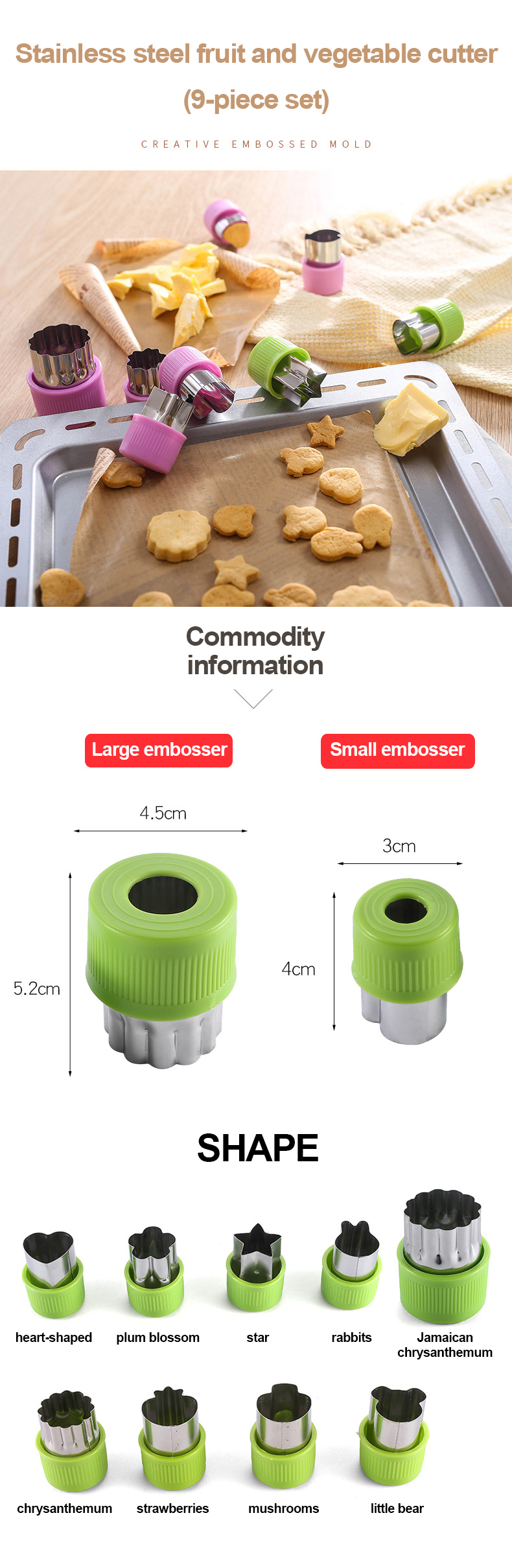 PP Handguard 430 Stainless Steel Fruits Vegetable Cutter