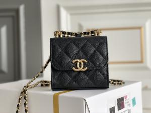 China Classic Gold Double C Grain Leather Chanel 2way Bag AP3020 wholesale