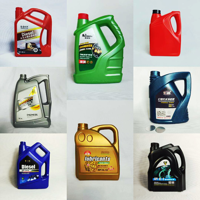 Customized 4 Liters Recyclable Car Engine Oil Empty Bottle Plant Nutrition Container