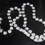 Crystal Diamond Rhinestone Chain Necklace Trimming Claw Copper Material