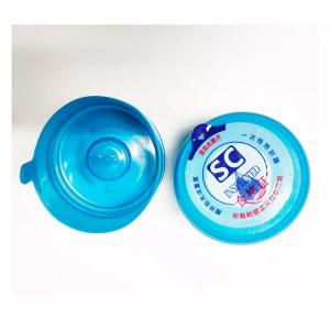 China Blue Color PE Non Spill Caps 55mm Diameter Rubber Liner For 5 Gallon Water Bottle wholesale