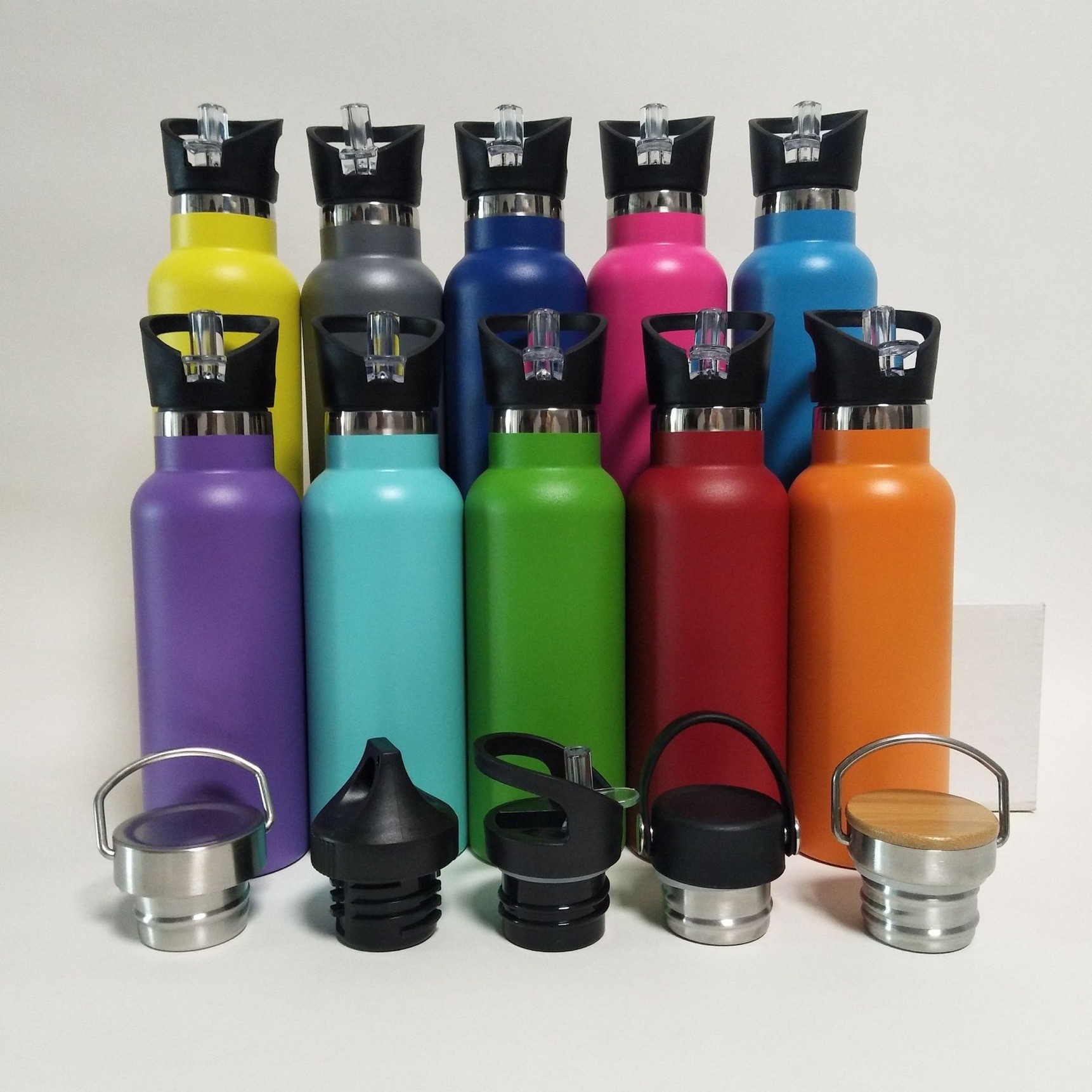 Vacuum Insulated Stainless Steel Sports Bottle 17 Oz Lightweight BPA Free Non-Toxic