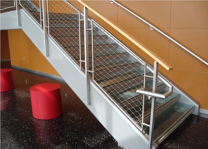 Silver Stainless Steel Ferrule Rope Mesh For Protection Free Sample