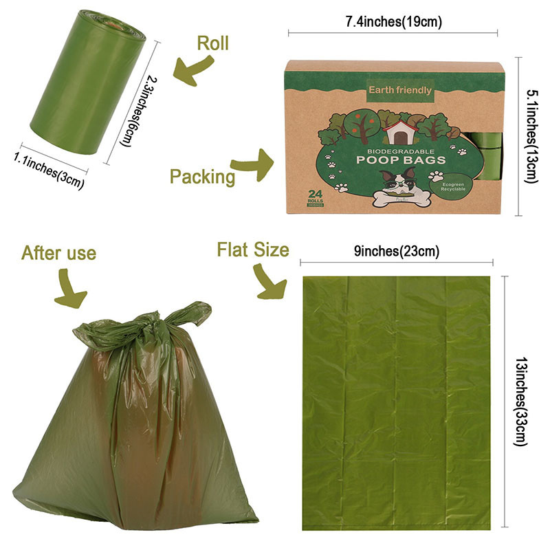 Environmentally Bone-Shape EPI Plastic Pet Waste Bags For Animal Poop Cleaning