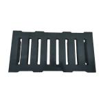 Racecourse Channel Black Rubber Drainage Cover Embedded In Cast Iron