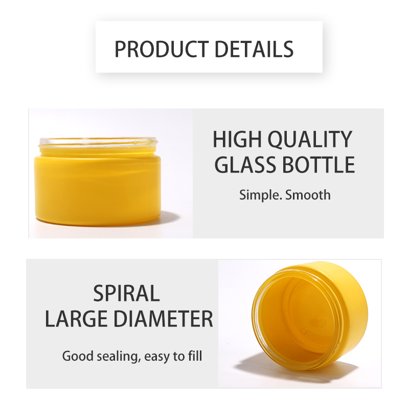 Custom Glass Cosmetic Cream Jar Purple 15g 30g With Screw Cap