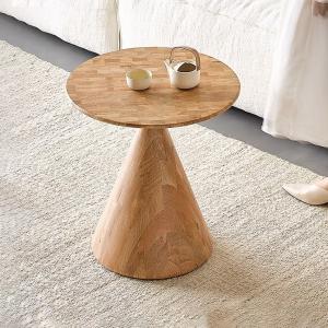 China Oak Veneer End Table Natural Wood Top Solid Wood Legs Side Table For Living Room And Hotel Use wholesale