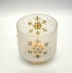 Snow Flake Glass Candle Holders