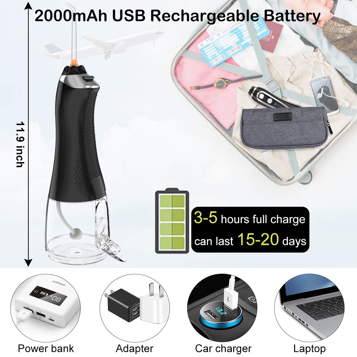 Cordless Express Portable Water Flosser Oral Irrigator IPX7 Waterproof