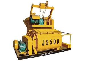 China Ready Mix Hydraulic 0.5m3 Double Shaft Concrete Mixer JS500 Automatic Control wholesale