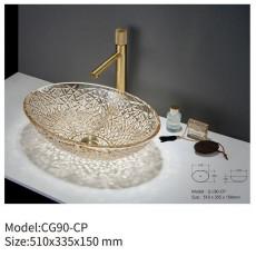China Above Counter Transparent Glass Basin Sink Round For Bathroom wholesale