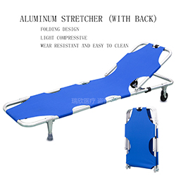 First Aid OEM Foldable Stretcher With Wheels And Restraint Straps