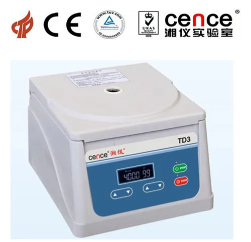 TD3 Tabletop Low Speed Centrifuge 1980xg Max RCF 100W