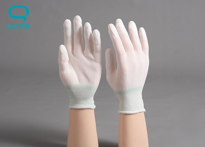 Clean Room PU Dispensing Nylon Anti Static Gloves For Factory Workshop