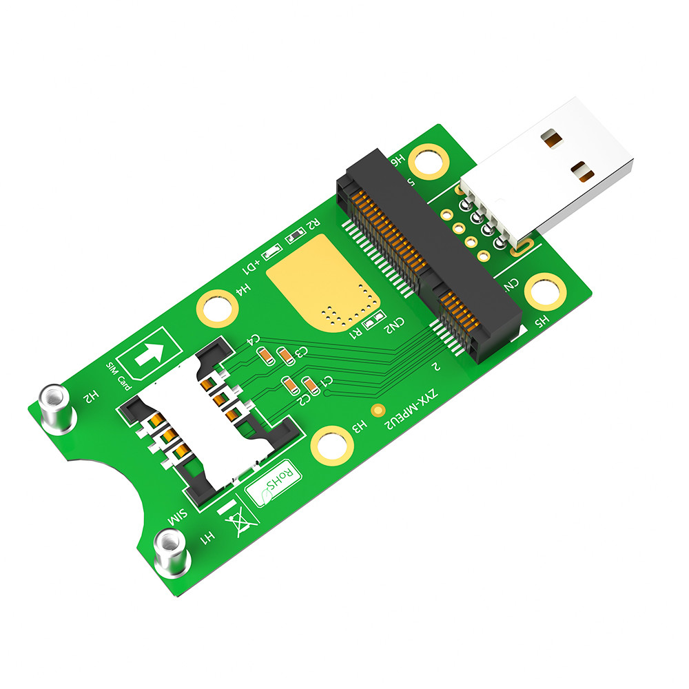 Laptop 8pin Mini PCI-E To USB Adapter Card For WWAN LTE Module