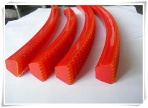 China Red PVC Super Grip Belt Corrugated Belt abrasion resistance For Textile wholesale