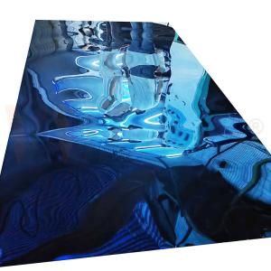 China 8K Mirror Surface Stainless Steel Color Sheet Sapphire Blue Inox Plate SUS 304 304L wholesale