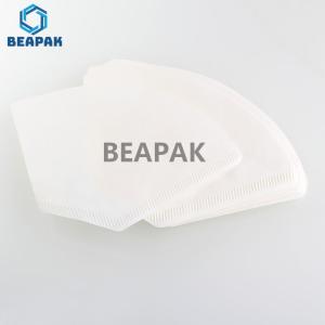 China White Sector Shape Coffee Drip Paper Filtering Good Permeability wholesale