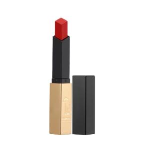 China Slender Lip Balm Tubes 3.5g Red Square Lipstick Metal Like Exterior wholesale