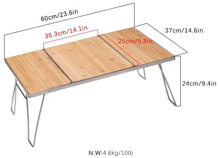 Lightweight Portable Adjustable Barbecue Beach Picnic Camping Kitchen Igt Table with 1