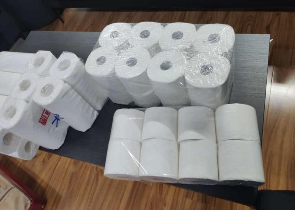CE ISO Bathroom Tissue Paper Roll Making Machine , 2rolls Paper Rewinder