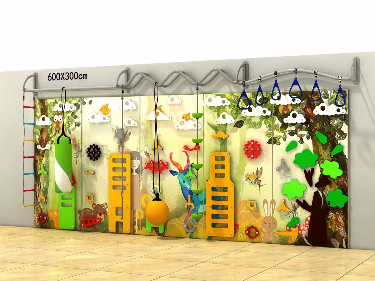 NO Inflatable Custom Kids Climbing Wall for Outdoor Play in Park and Yard