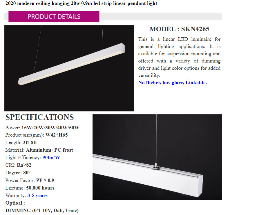 Aluminium 20W 1m LED High Power Wall Washer