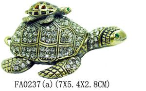 China Metal Turtle Crystal Rhinestone Jewelry Box Trinket Box wholesale