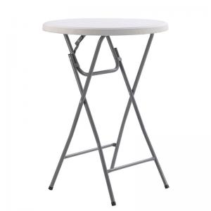 China HDPE Plastic Folding Bar Height Bistro Table Portable Round For Party Event Cocktail on sale