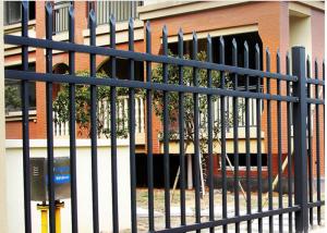 China High Hardness Customized Black Steel Fence With Durable Surface Treatment wholesale