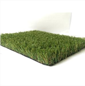 China Straight Field Olive Garden Artificial Grass Double Wave Shape wholesale