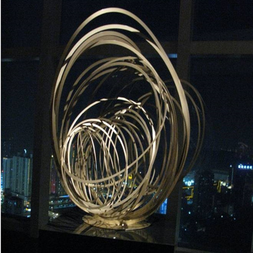 Large Size Stainless Steel Home Decor Sculptures High Class Luxury Style