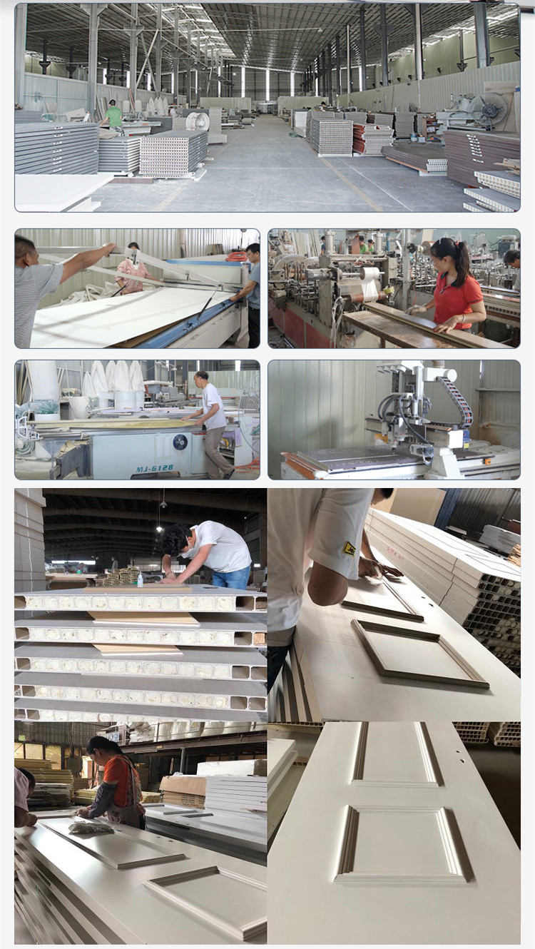 Hollow Wood Painting WPC Door Composite Flame Retardant Villa Use