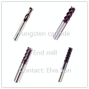 China Tungsten ccarbide end mill, CNC milling cutter 4 flutes 2 flutes 3 flutes,45,50 HRC degree wholesale