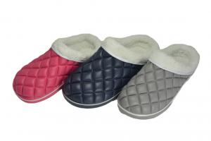 China Fuzzy Inside Eva Fur Lined Garden Clog Style Slippers wholesale