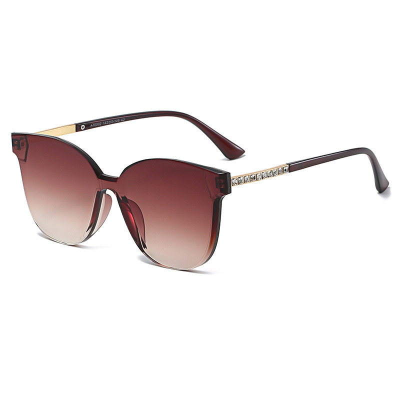 Designer Large Frame Oversized Ladies Square Cat Eye Sunglasses With Diamonds