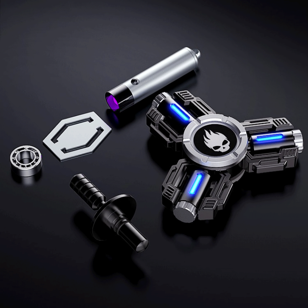 Unisex Shadow Silver Fidget Spinners Metal Fidget Toys for Kids and Adults