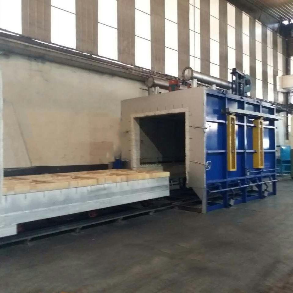 High Temperature Trolley Furnace Air Atmosphere Industrial With A Fixed Hearth And A Bottom Trolley