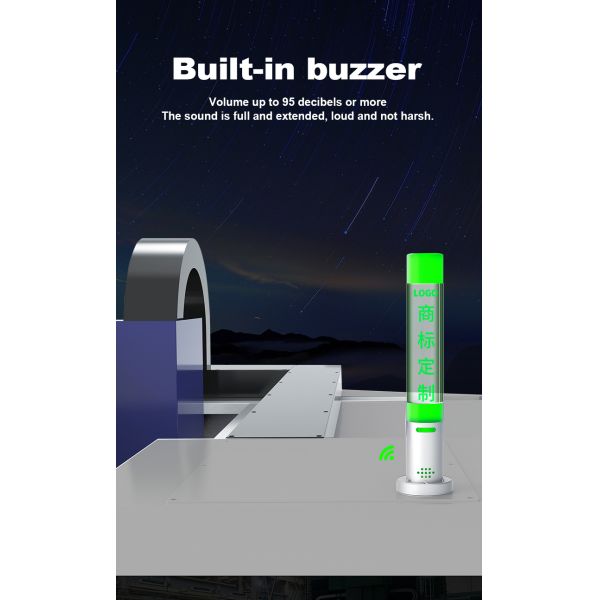 Led Crystal Machine Tower Lamp Warning Light Tower Luminous Efficiency 80 Lm/W Aluminium Alloy