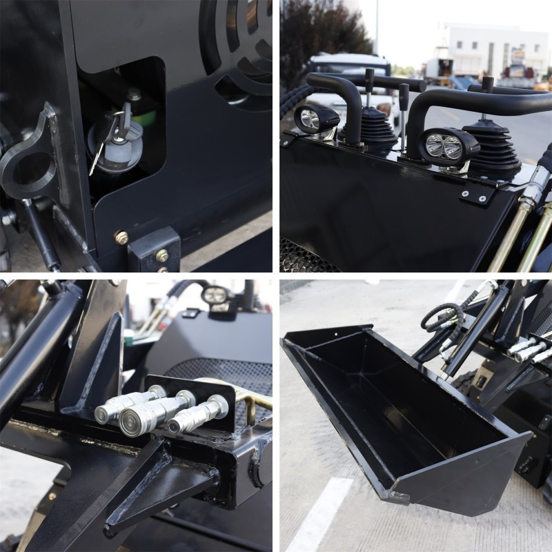 Reliable Maneuverable Mini Skid Steer Loader With 90mm Ground Clearance