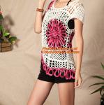 Crocheted Casual Knitting Feminino Pullovers, Spring Fashion, Womens Apricot,