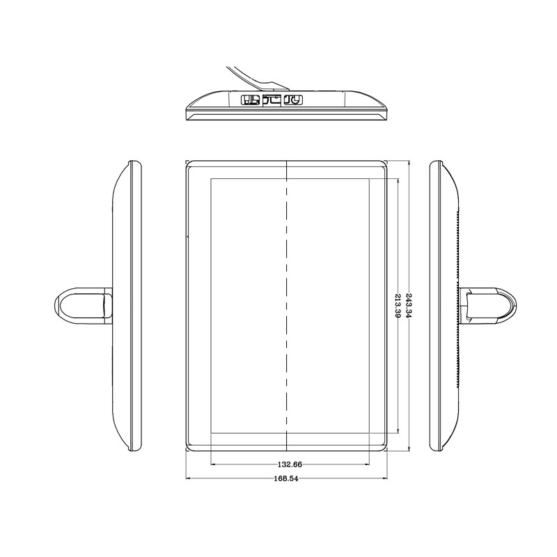 10.1 Inch Digital Photo Frame 1024x600 Loop Video Playback With 7 Buttons Supporting Motion Sensor