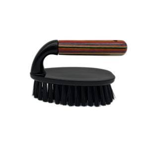 China Household floor brush Black plastic cleaning brush with wooden handle wholesale